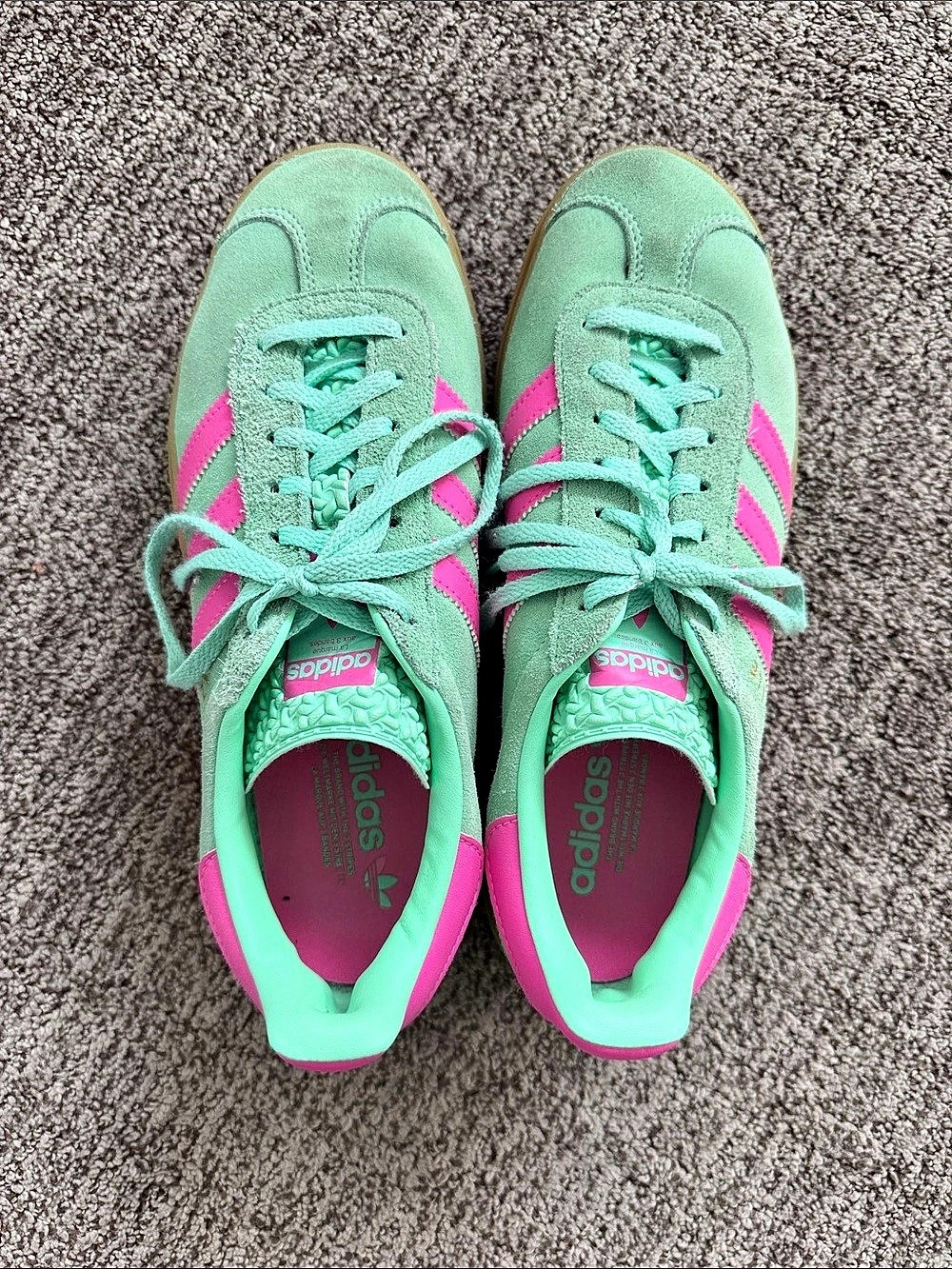 adidas Gazelle Sneakers Green & Pink US 9.5